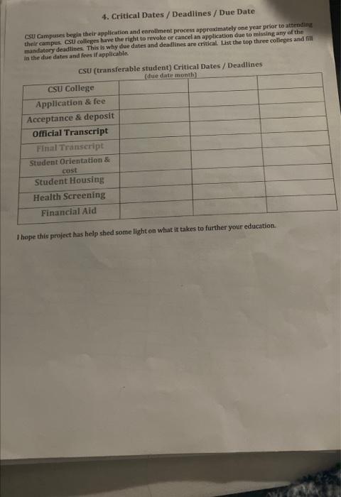  CSU Campuses bezin their application and enrollment process approximately one year