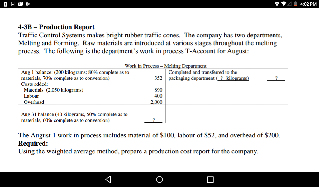  41 4:02 PM 4-3B - Production Report Traffic Control Systems makes