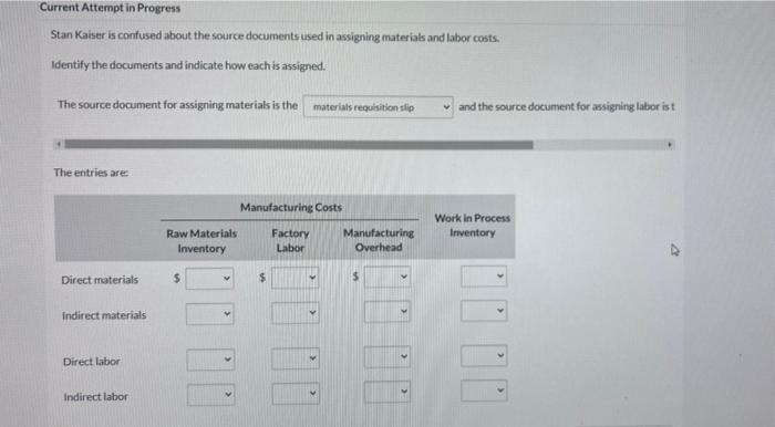  this is the option for the drop downs Current Attempt in