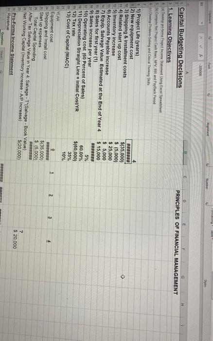 fon 200000 c E PRINCIPLES OF FINANCIAL MANAGEMENT Capital Budgeting Decisions
