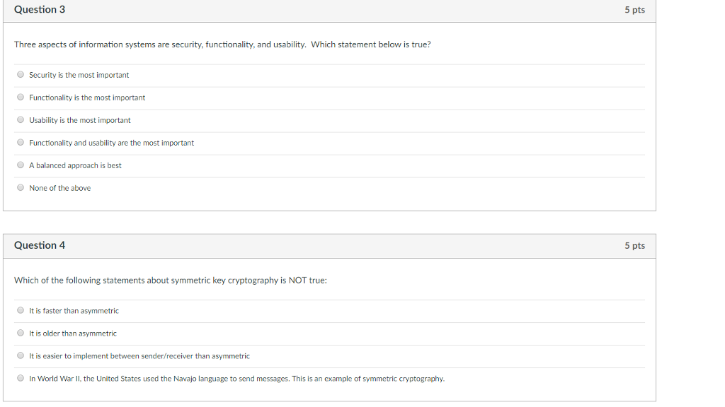 than physical security True O False DQuestion 2 Digital signature, by itself,