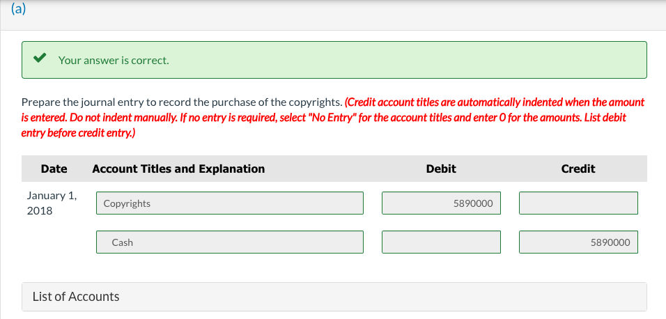 the last part Presented below is information related to copyrights owned by