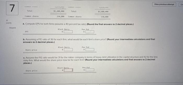 (assume a 40 percent tax tate). (Round the final nnswers to 2