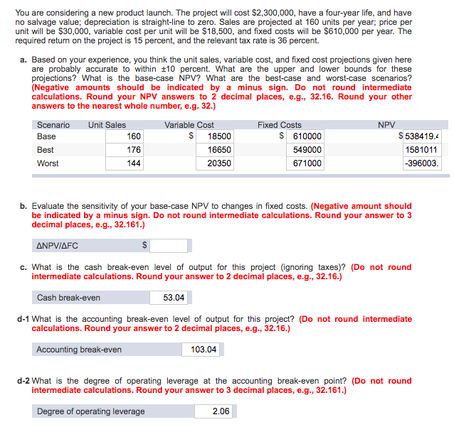 Just need answer to part B. You are considering a new product