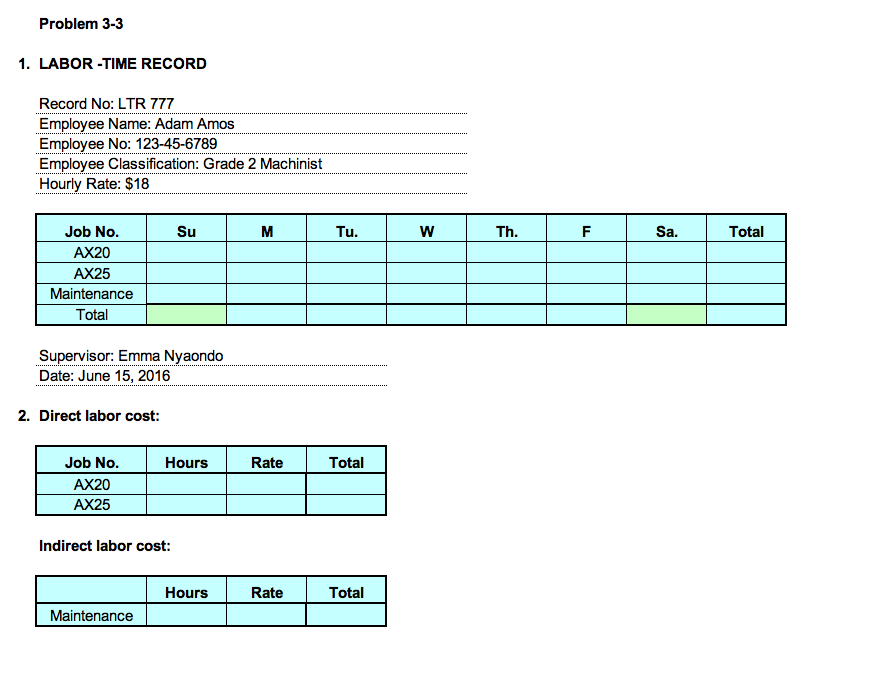 SS# 123-45-6789, is a Grade 2 Machinist who earns $18 per hour.