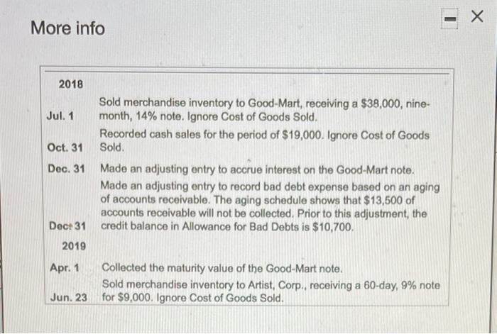  More info - X 2018 Jul. 1 Oct. 31 Dec. 31