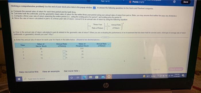 v Points: 0 of 2 Save Solving a comprehensive problem Ut end