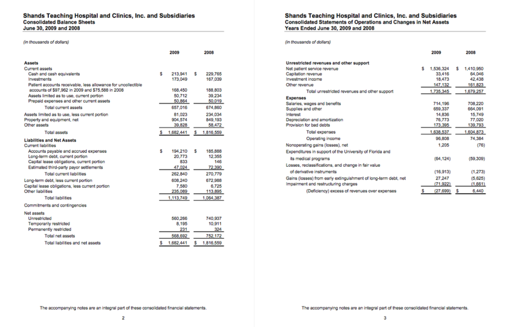 Question: Pick two ratios from statements below to analyze- briefly explain what