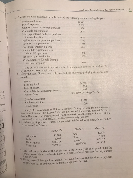 Return Gregory R. and Lulu B. Clifden live with their family at