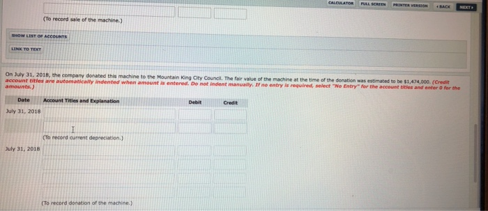 original cost and related accumulated depreciation at this date are as follows