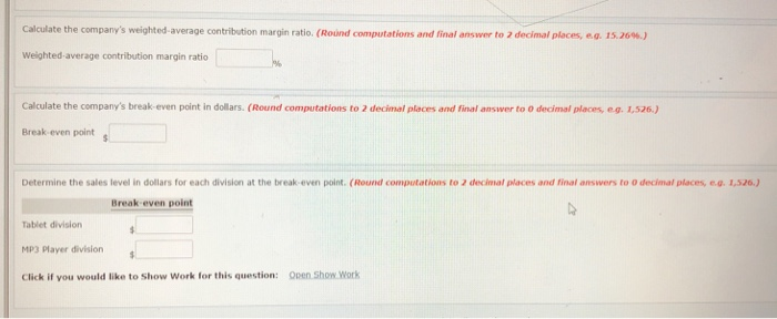 tablets and MP3 players. The business is divided into two divisions along