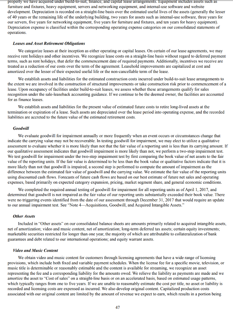 same question 2: Amazons depreciation method results in _________________ net income being