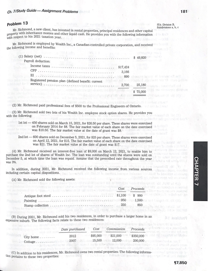  Ch. 7/Study Guide - Assignment Problems 181 Problem 13 ITA: Division