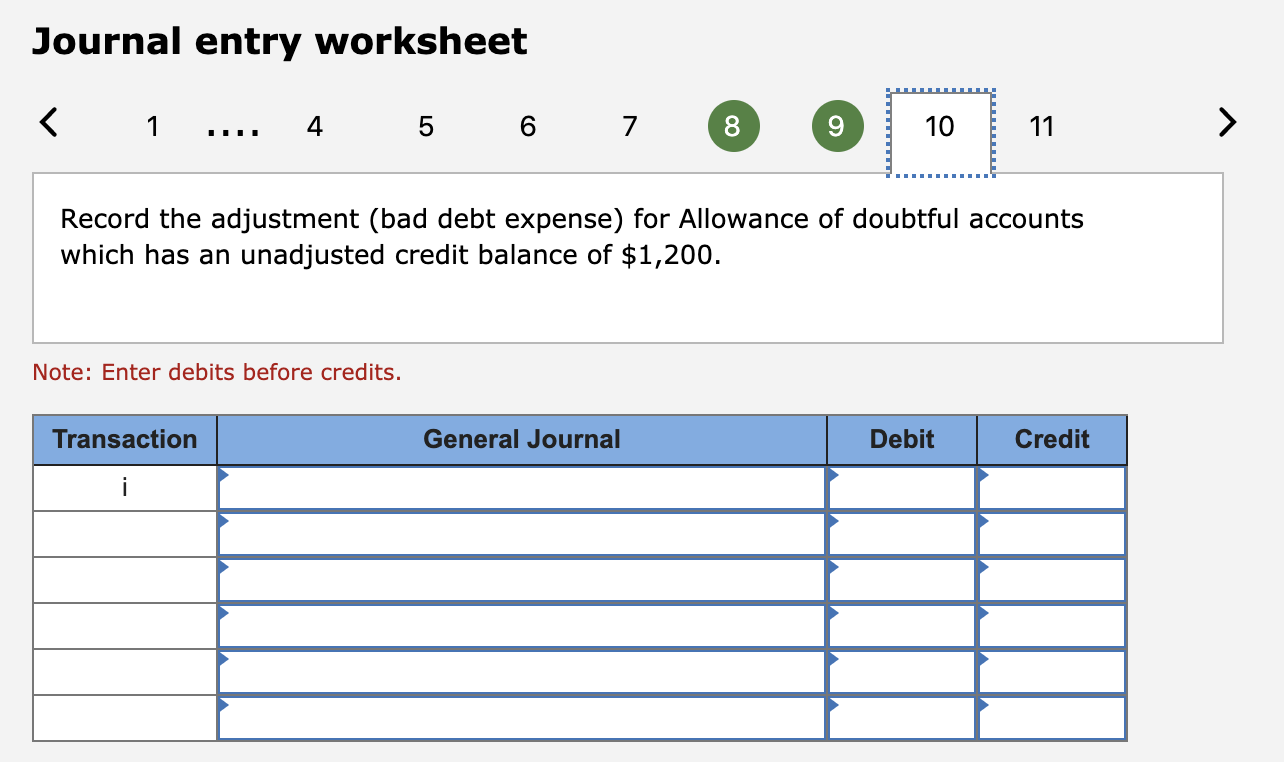 1 percent of credit sales. g. On March 1, the company loaned