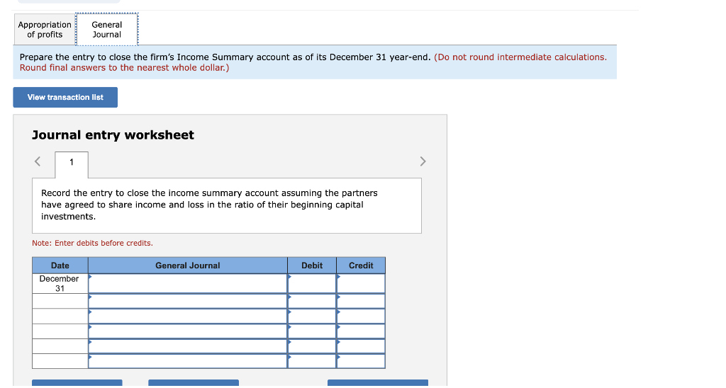 respectively, in a partnership. During its first calendar year, the firm earned