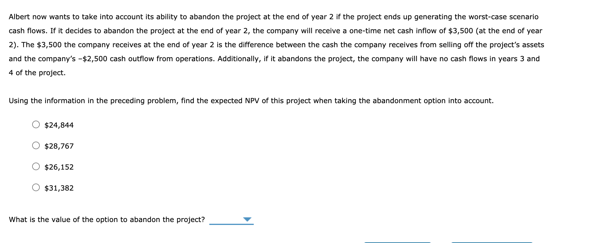 initial investment of $12,000. The base-case cash flows for this project are