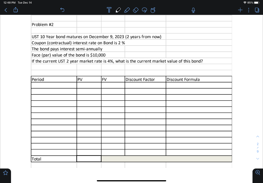  12:48 PM Tue Dec 14 85%O + : 0 Problem #2