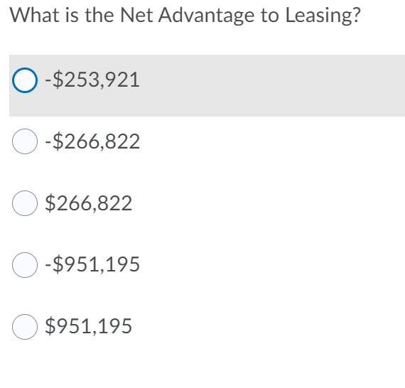 total price of $1.5 million. The terms of the lease offered by