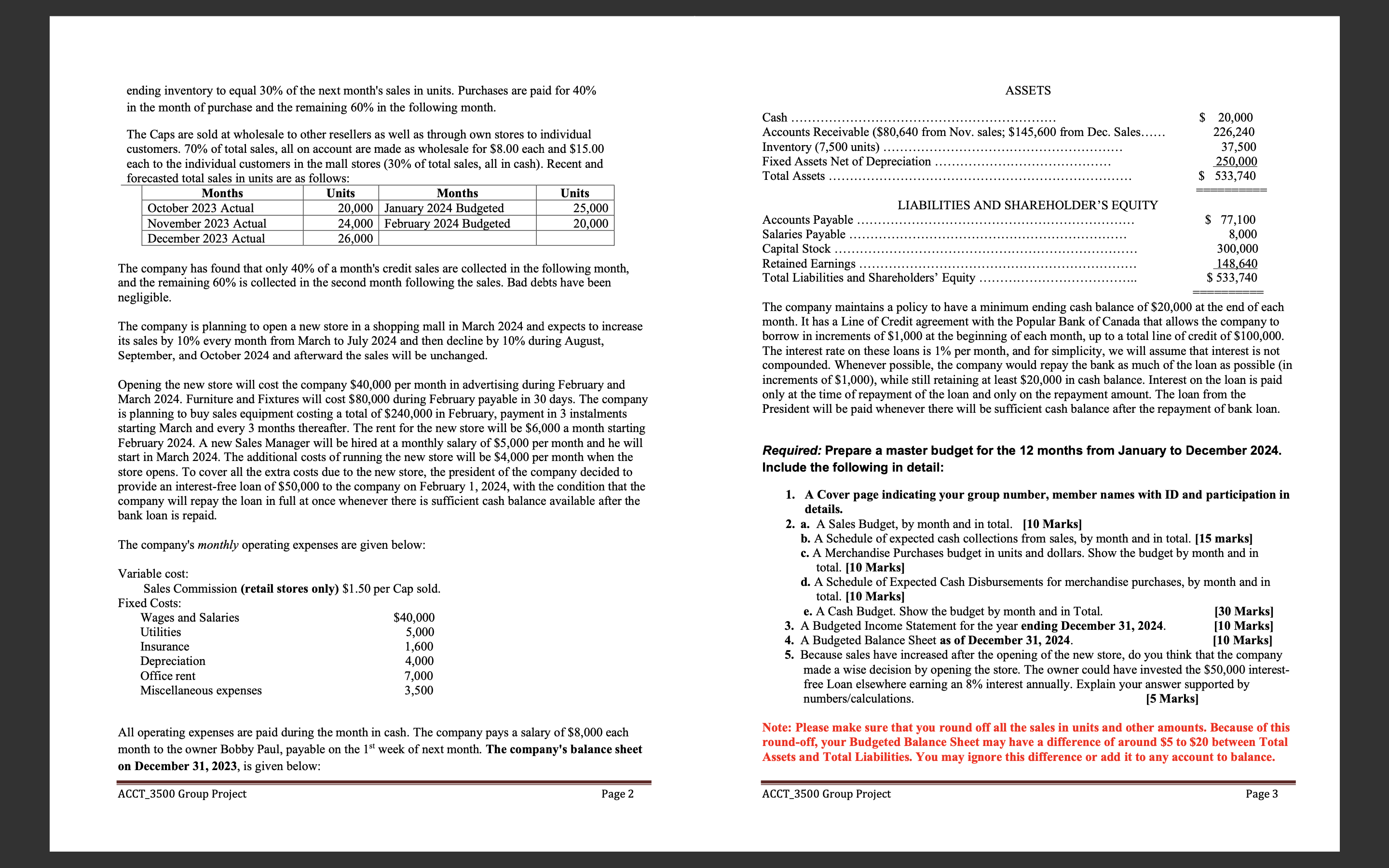  ACCT_3500 Group Project Page 1LONGO FACULTY OF BUSINESS_____________________________________________________________________________ACCT_3500_OLA Winter 2024HR Managerial
