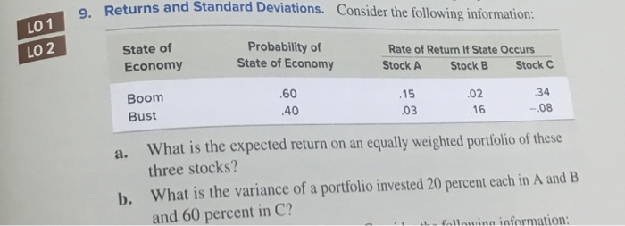  L19. Returns LO 1 LO 2 9. Return s and Standard