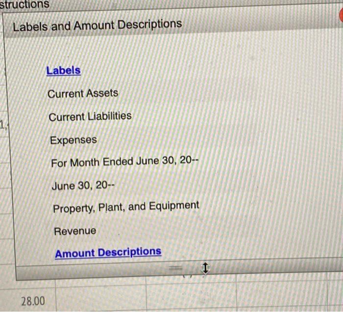Month Ended June 30, 20 ADIUSTED TRIAL ADIUSTMENTS ADJUSTMENTS BALANCE DEBIT CREDIT