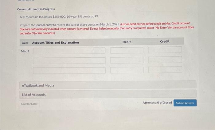  Current Attempt in Progress Teal Mountain Inc, issues $259,000,10 year, 8%