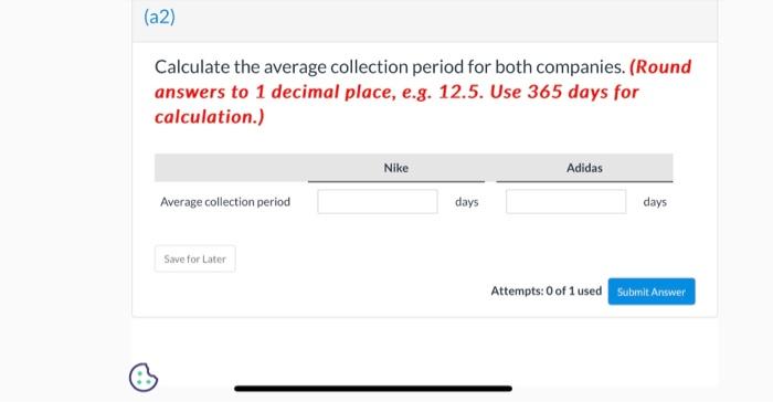 of Nike and Adidas. Your answer has been saved. See score details