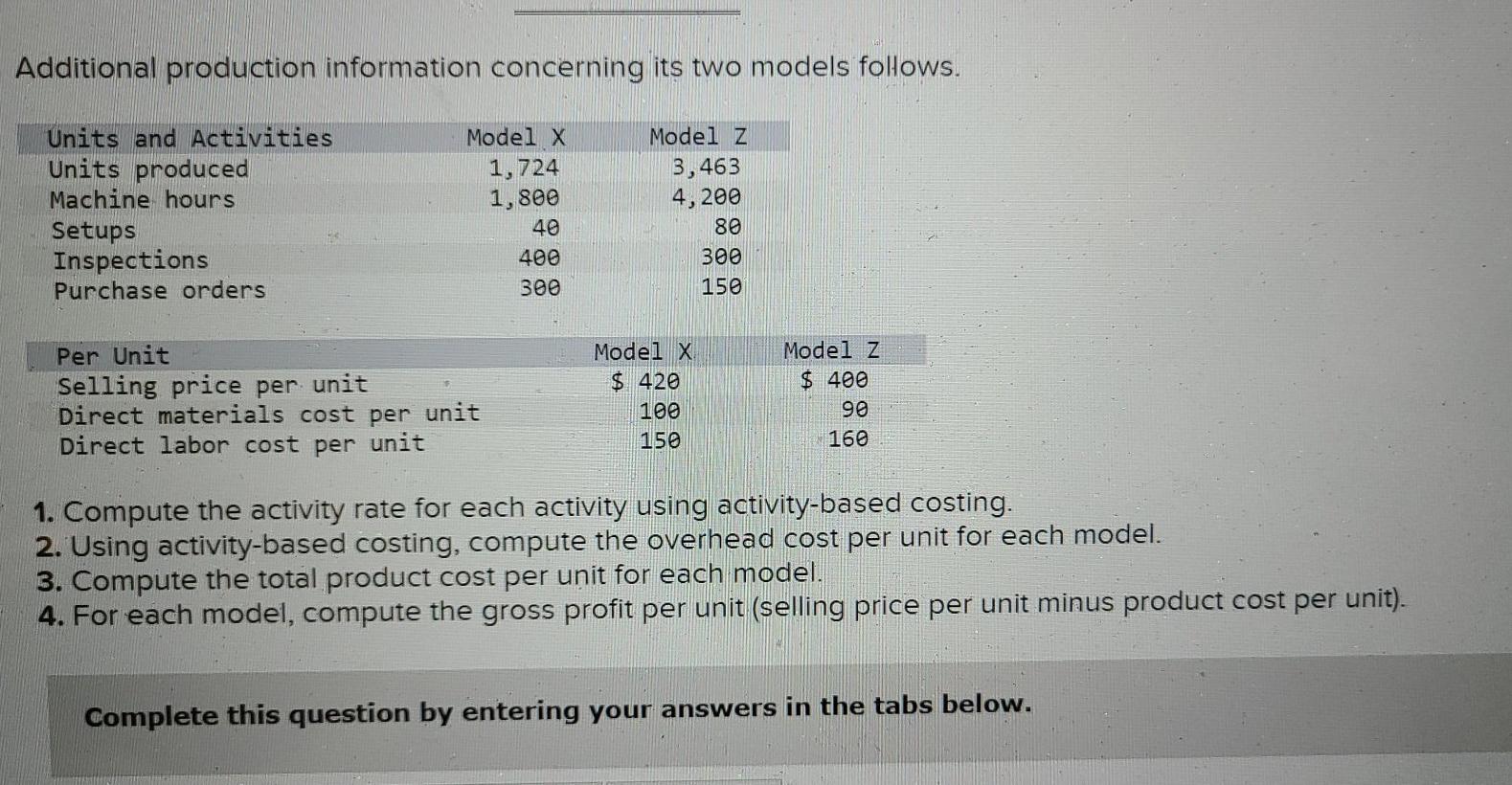 cost and gross profit LO P3 Ice Cool produces two different models