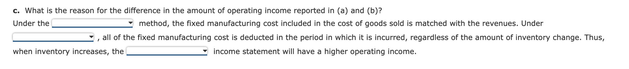 following data summarize the results for March: If required, round interim per-unit