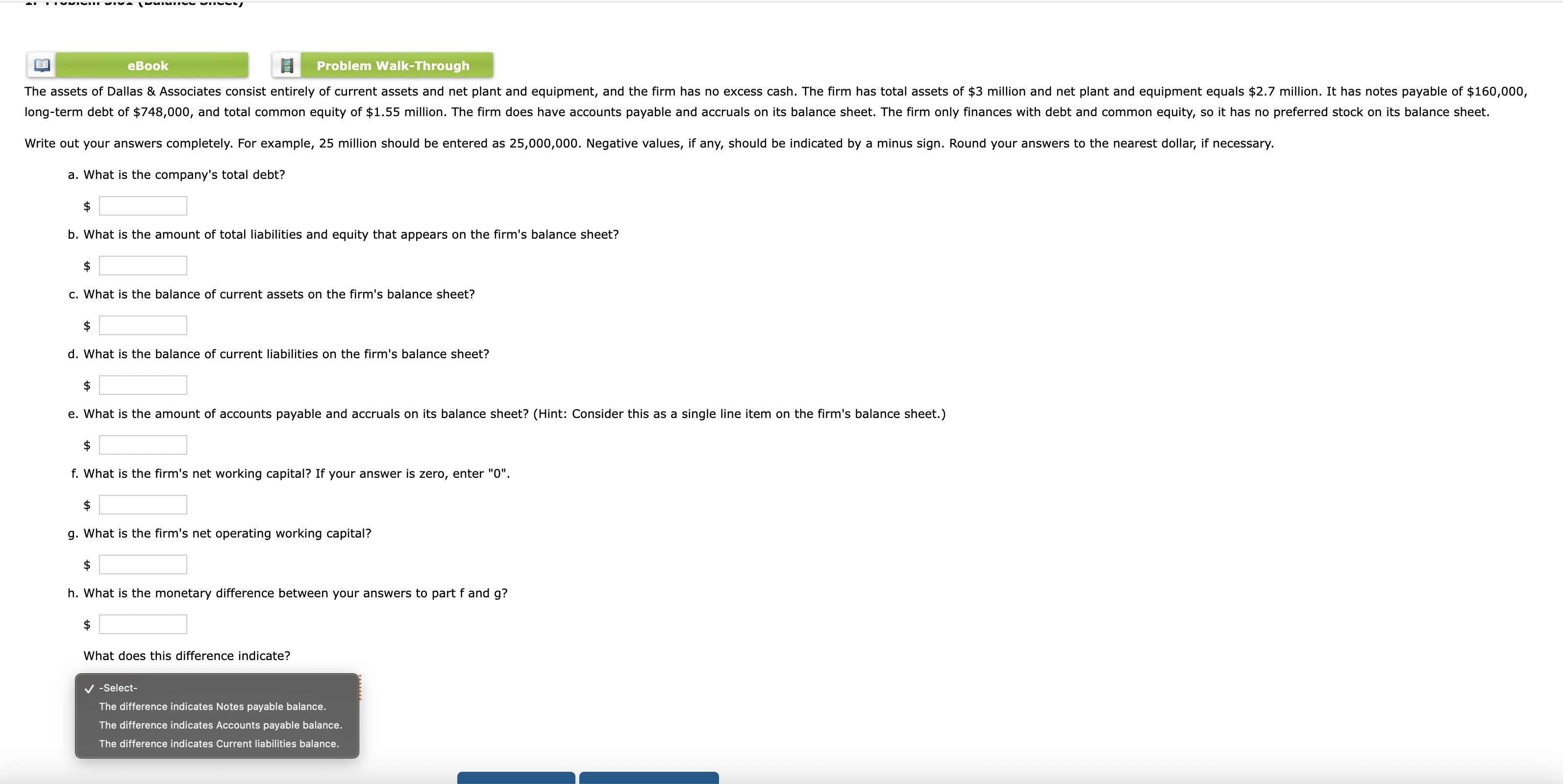 eBook Problem Walk-Through The assets of Dallas & Associates consist entirely of