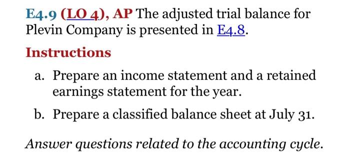 adjusted trial balance as of the end of its fiscal year is