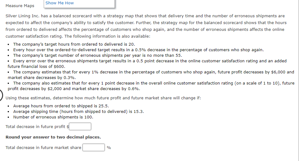  Show Me How Measure Maps Silver Lining Inc. has a balanced