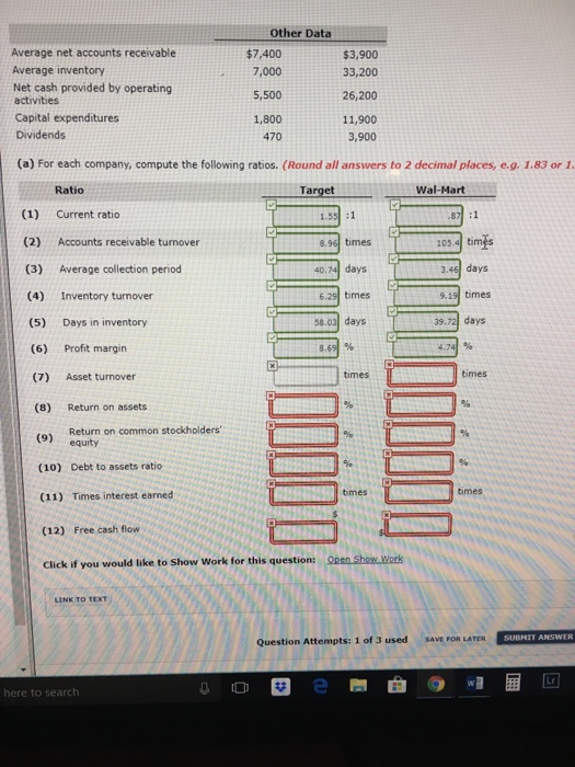 for 2017 are presented here (in millions). Wal-Mart Target Corporation Inc. Income