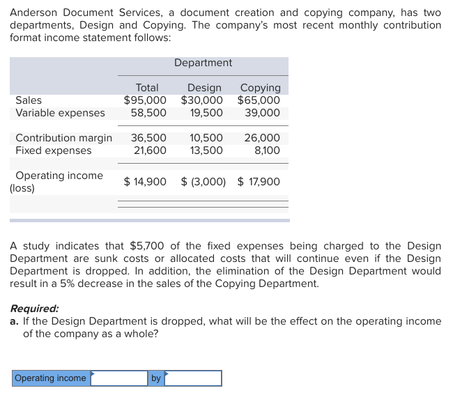 Anderson Document Services, a document creation and copying company, has two