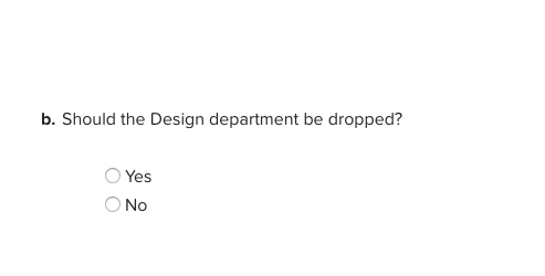 departments, Design and Copying. The company's most recent monthly contribution format income