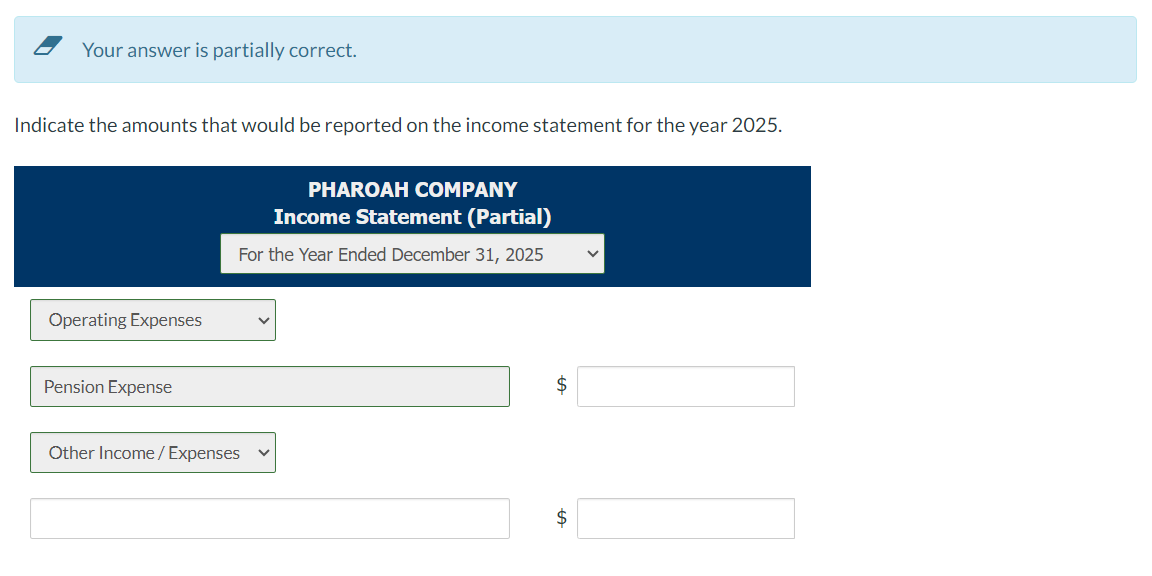 for the year 2025 in which no benefits were paid. 1. The