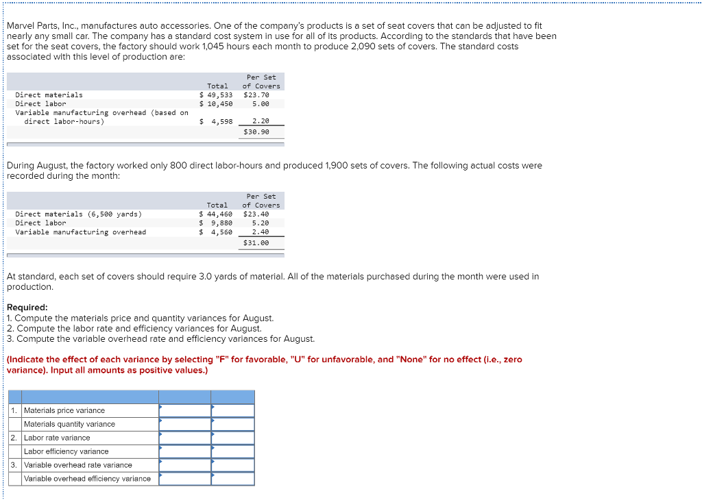 please help me with this i am very lost Marvel Parts, Inc.,