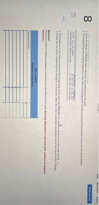 (Algo) Missing Data; Statement of Cash Flows (L015-1, LO15-2] 2.BB Does Yoric