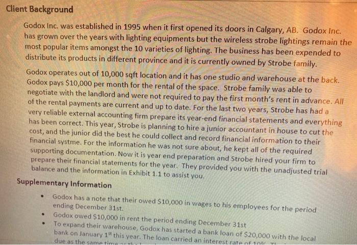  Client Background Godox Inc. was established in 1995 when it first