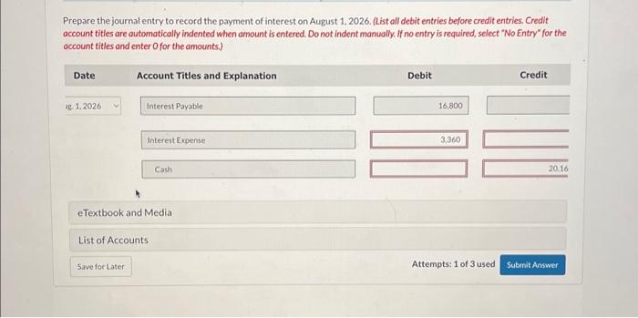 $504,000, 8%, 10-year bonds at face value. Interest is payable annually on