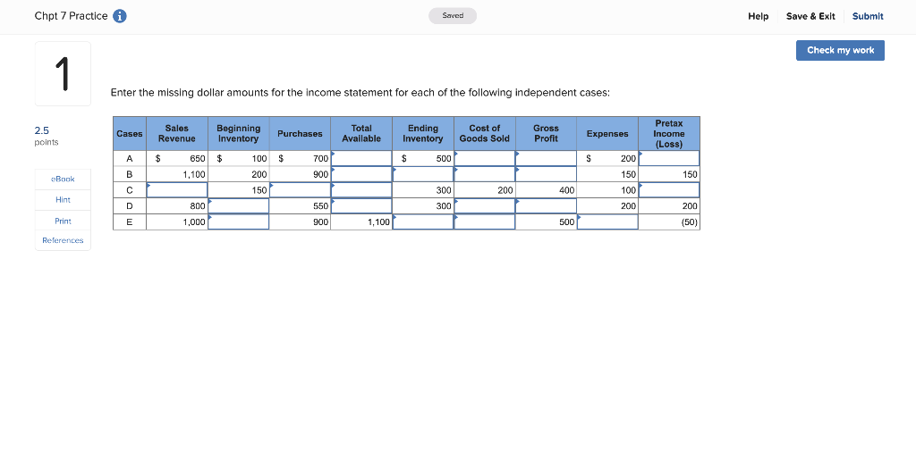 hello, may I have help with this question? Chpt 7 Practice i