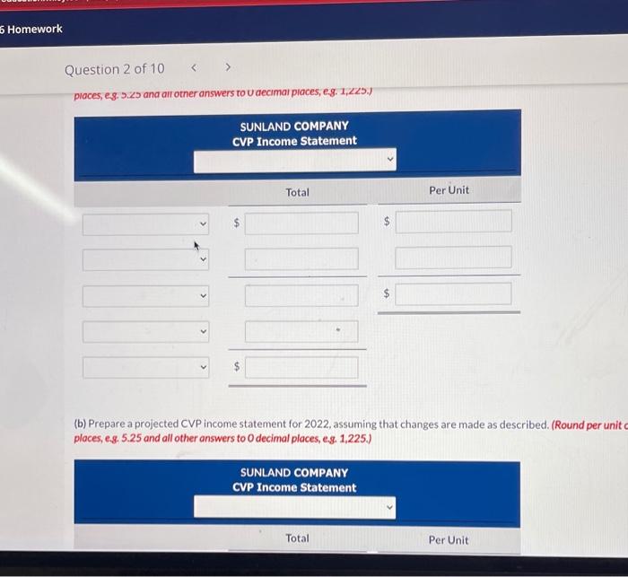 Current Attempt in Progress Sunland Company had sales in 2021 of 51.410,000
