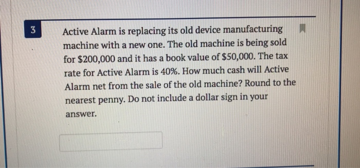  Active Alarm is replacing its old device manufacturingI machine with a