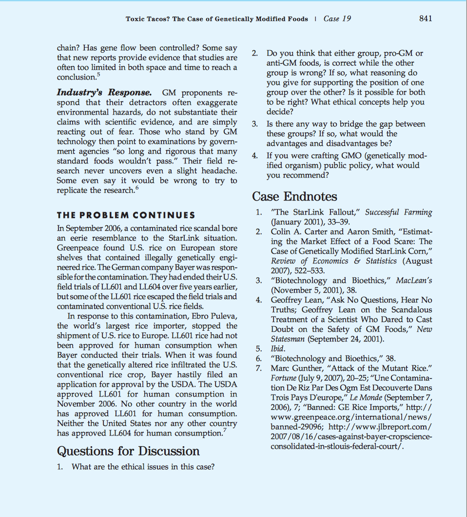 are the central facts of the case and the assumptions you are