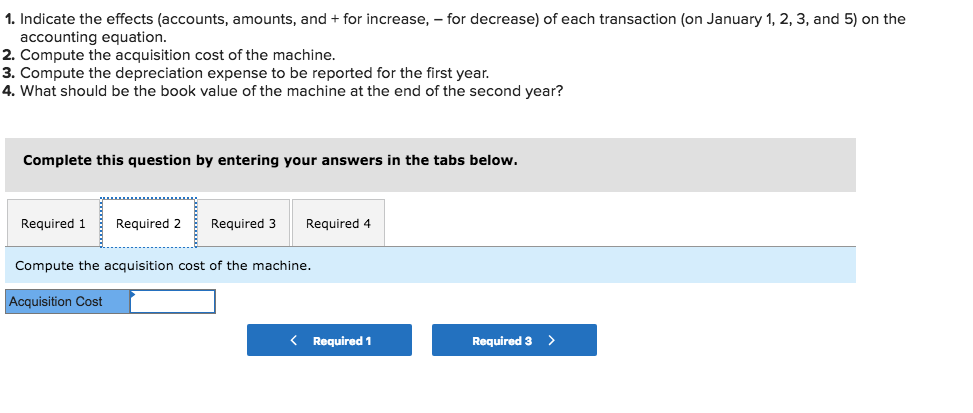 1 1.87 points E9-3 Determining Financial Statement Effects of an Asset Acquisition