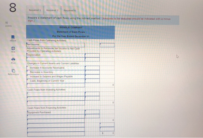 Goggle Company reports $171 of net income, after deducting depreciation of $16.