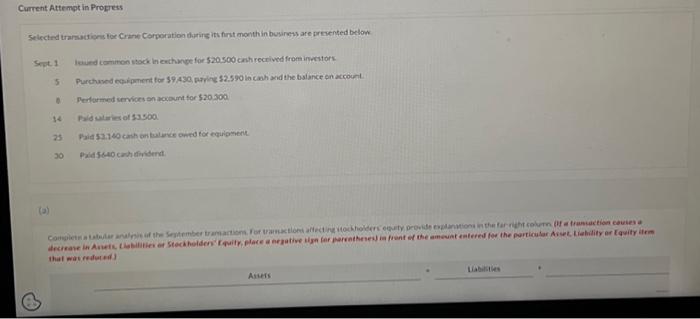  Current Attempt in Progress Selected transactions for Crane Corporation during its