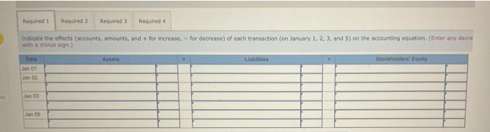 parts to it as shown E9-3 Determining Financial Statement Effects of an