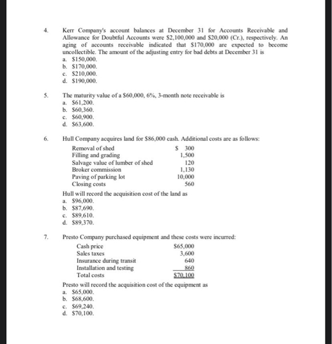 please answer ASAP .. i need the final answer only 4. Kerr