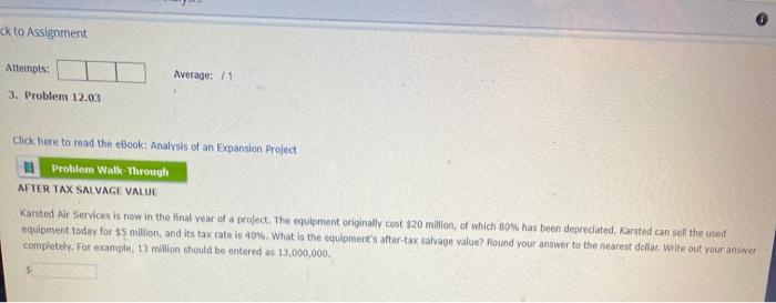 eBook: Analysis of an Expansion Project PROJECT CASH FLOW Colsen Communications is